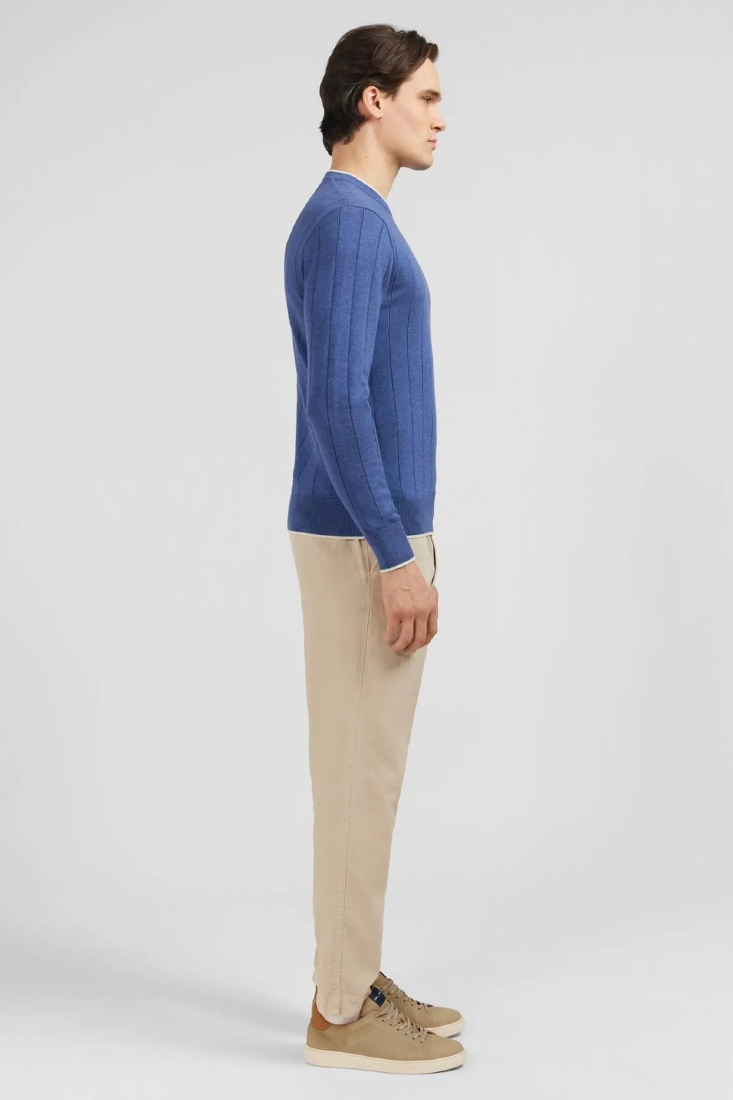 Pull Bleu Maille Fantaisie