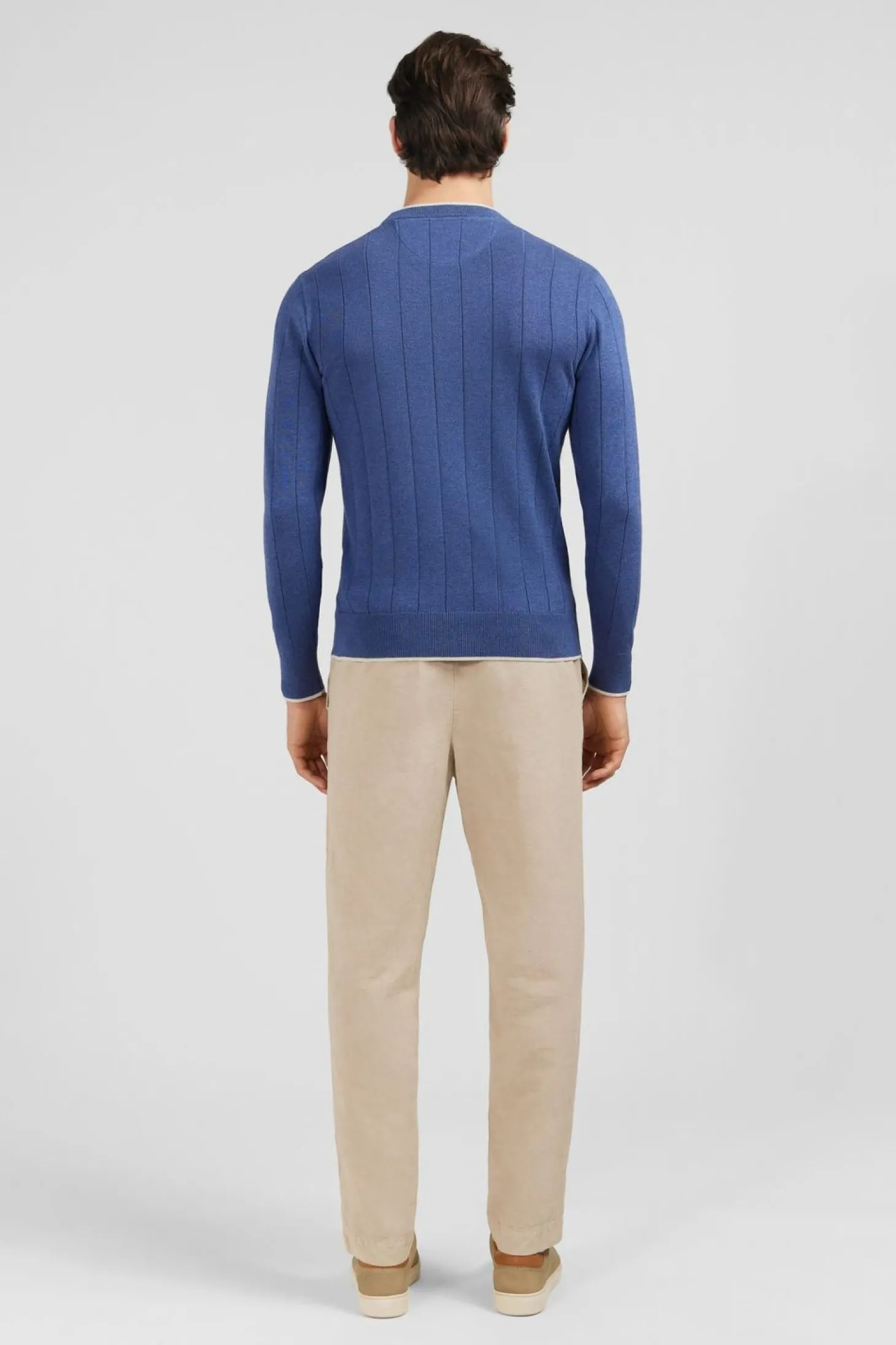 Pull Bleu Maille Fantaisie