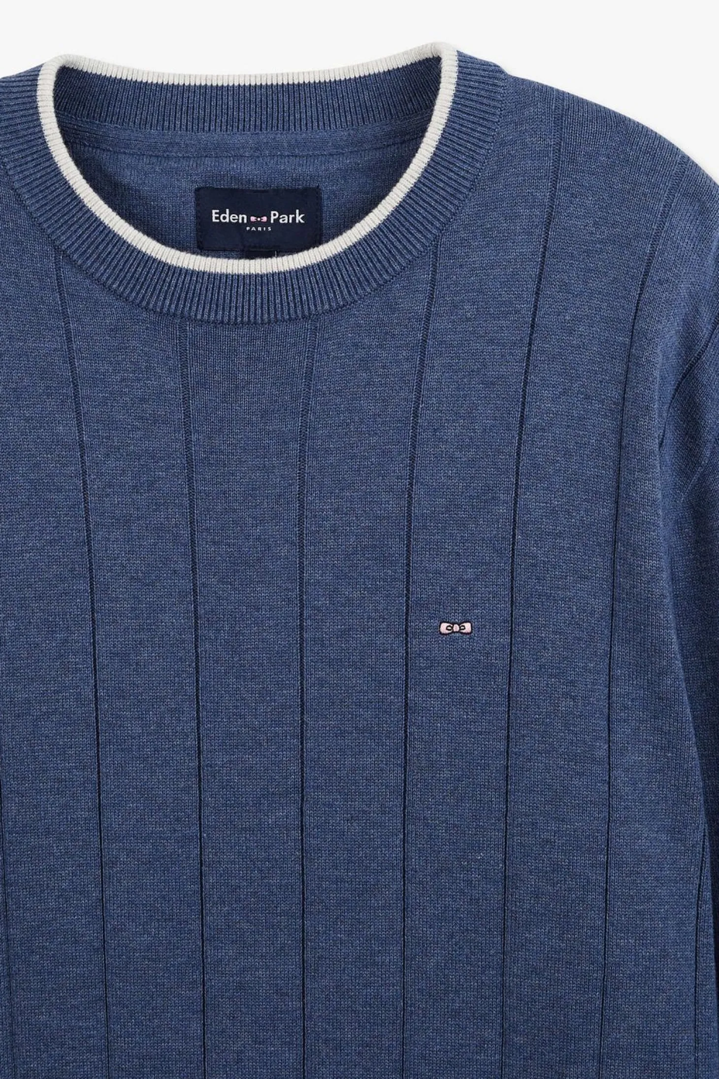 Pull Bleu Maille Fantaisie