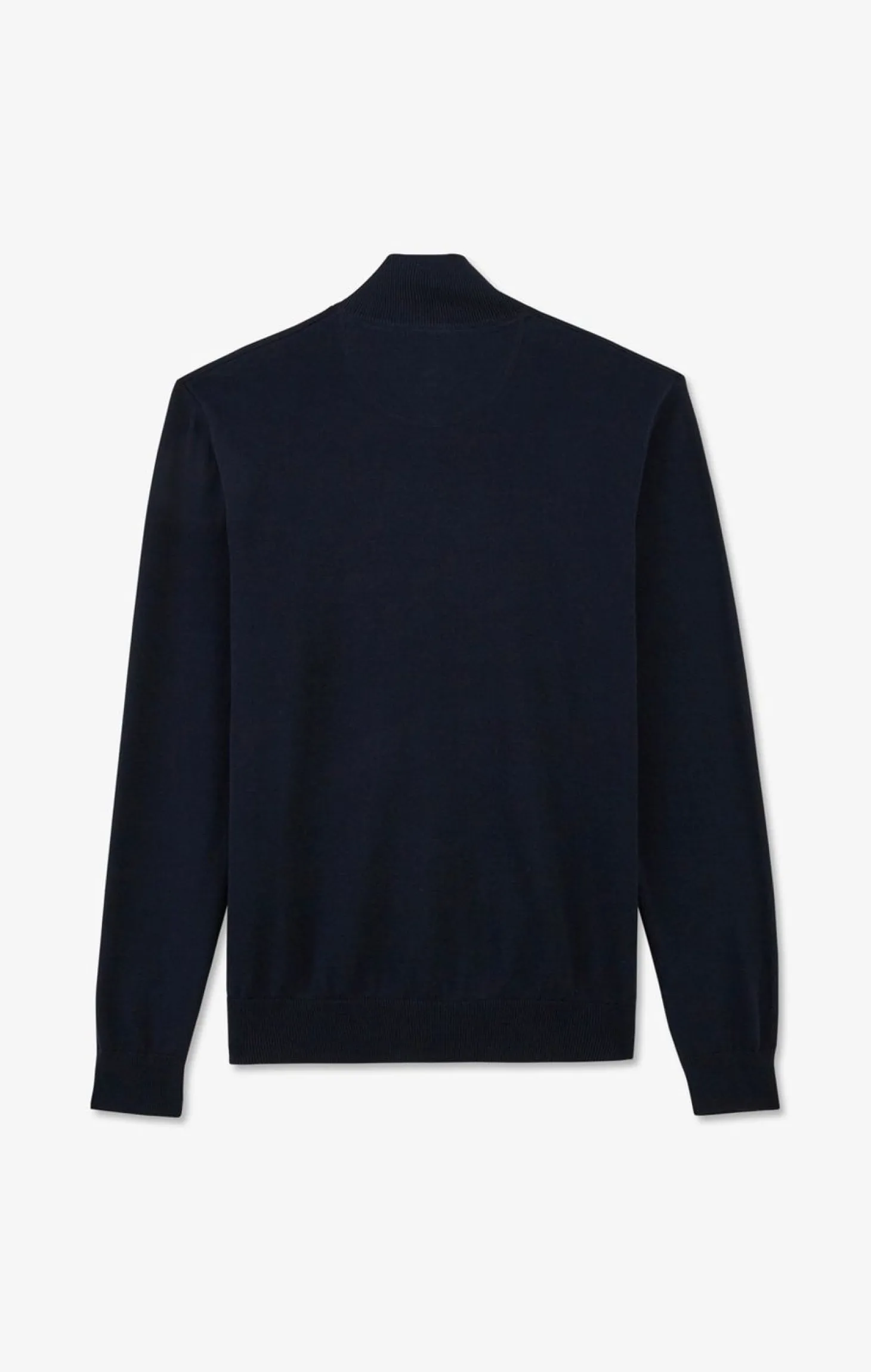 Pull Bleu Marine A Col Camionneur En Coton