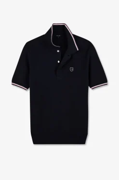 Pull Bleu Marine A Manches Courtes