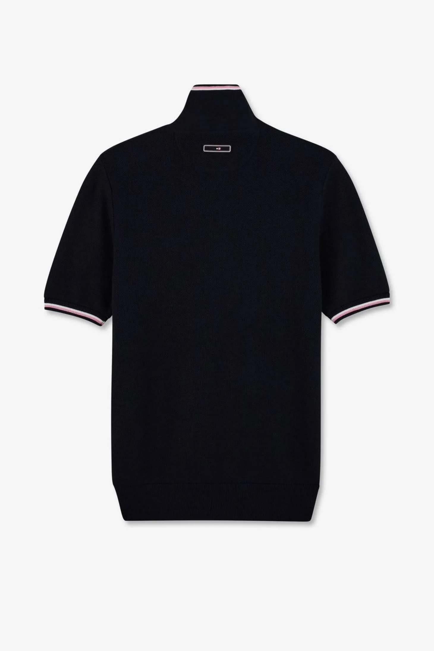 Pull Bleu Marine A Manches Courtes