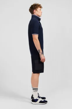 Pull Bleu Marine A Manches Courtes