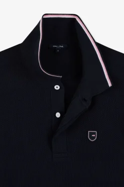 Pull Bleu Marine A Manches Courtes