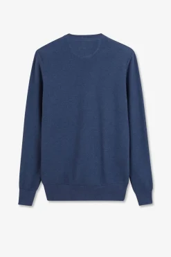 Pull Bleu Marine En Maille Fantaisie