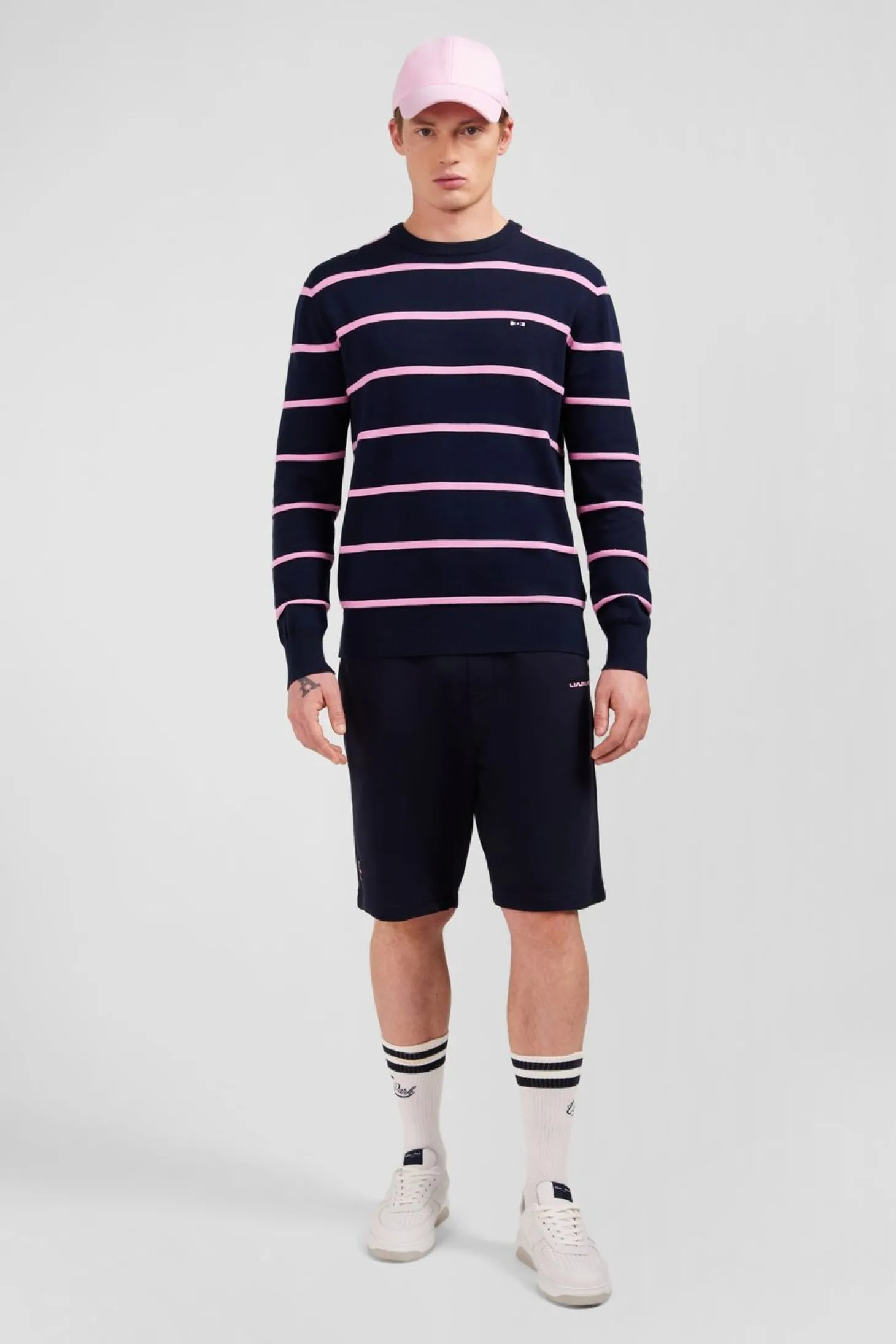 Pull Bleu Marine Raye