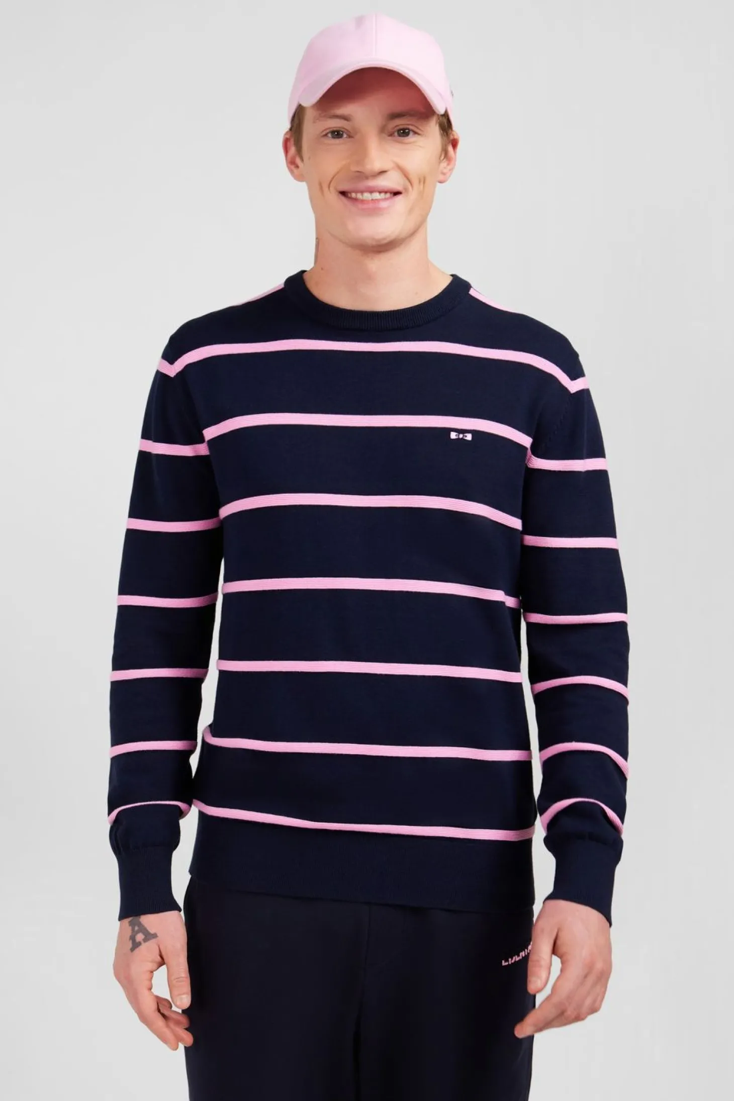 Pull Bleu Marine Raye