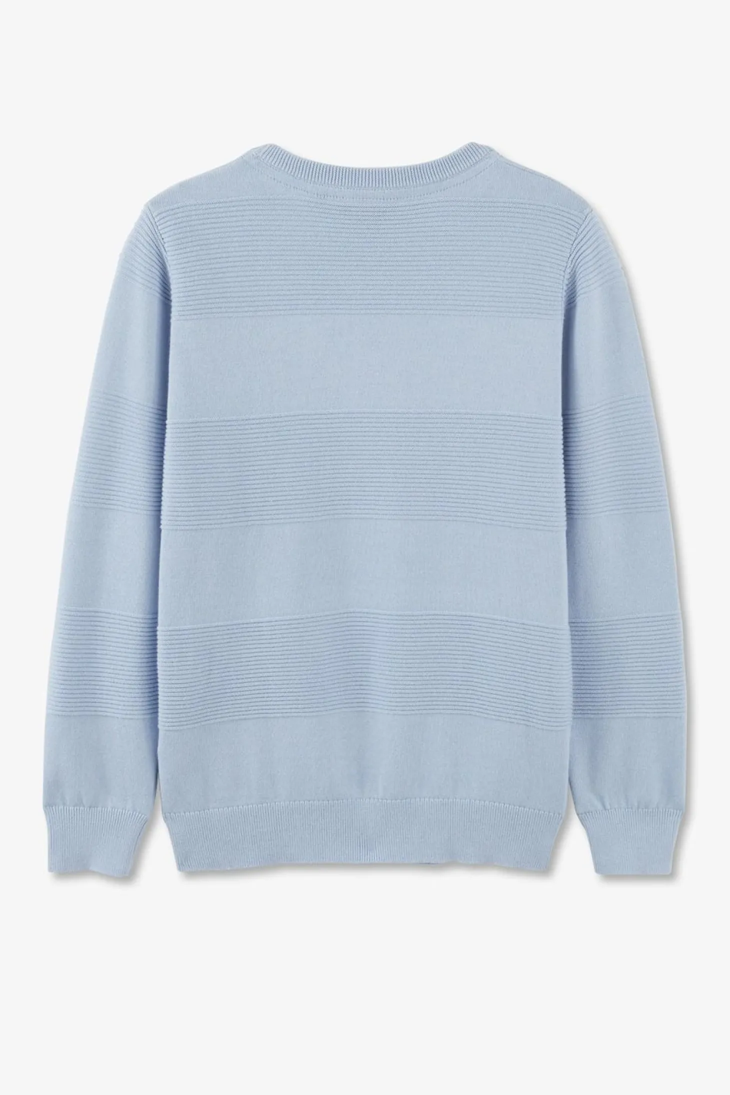 Pull Col Rond Ciel Jeux De Maille En Coton