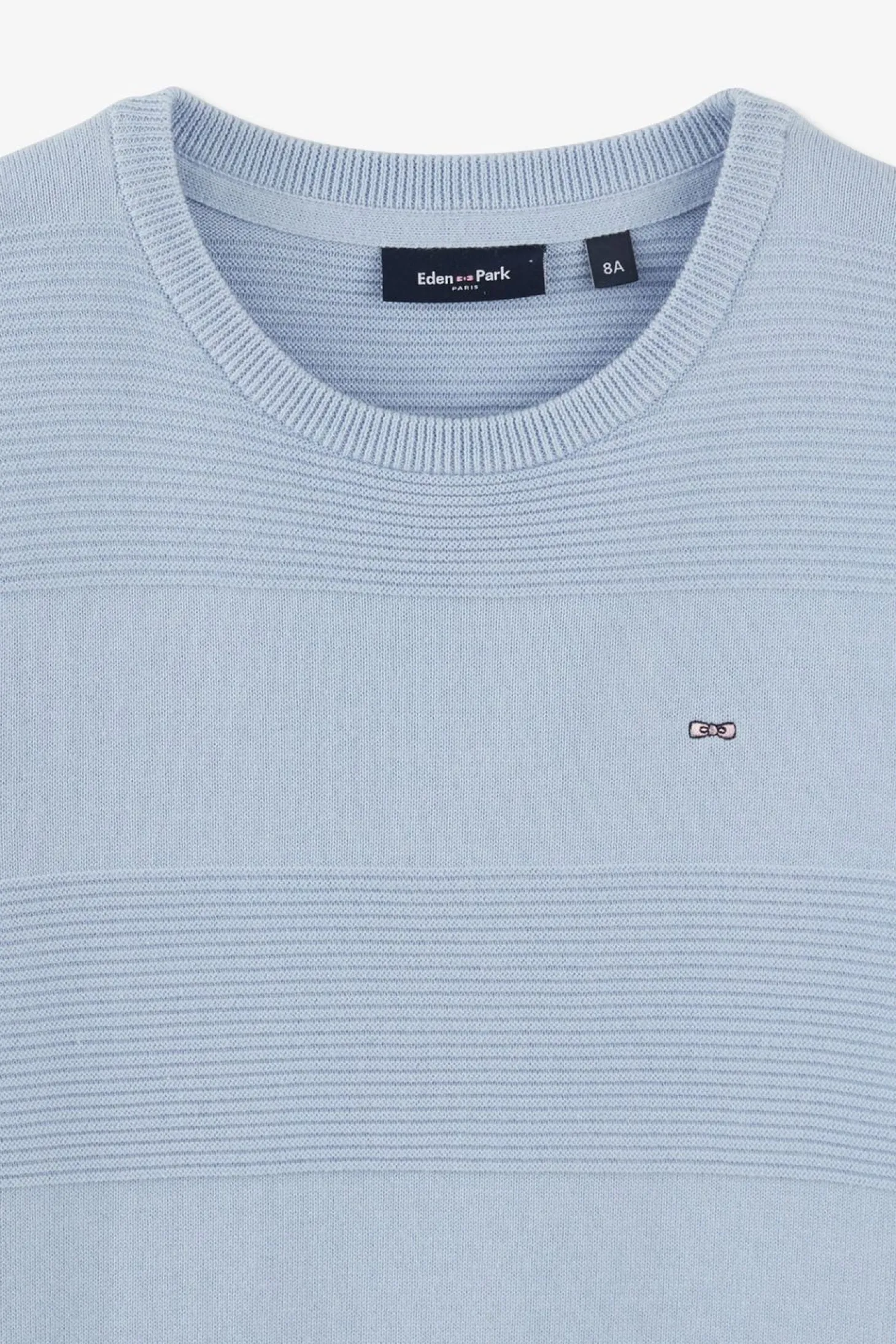 Pull Col Rond Ciel Jeux De Maille En Coton