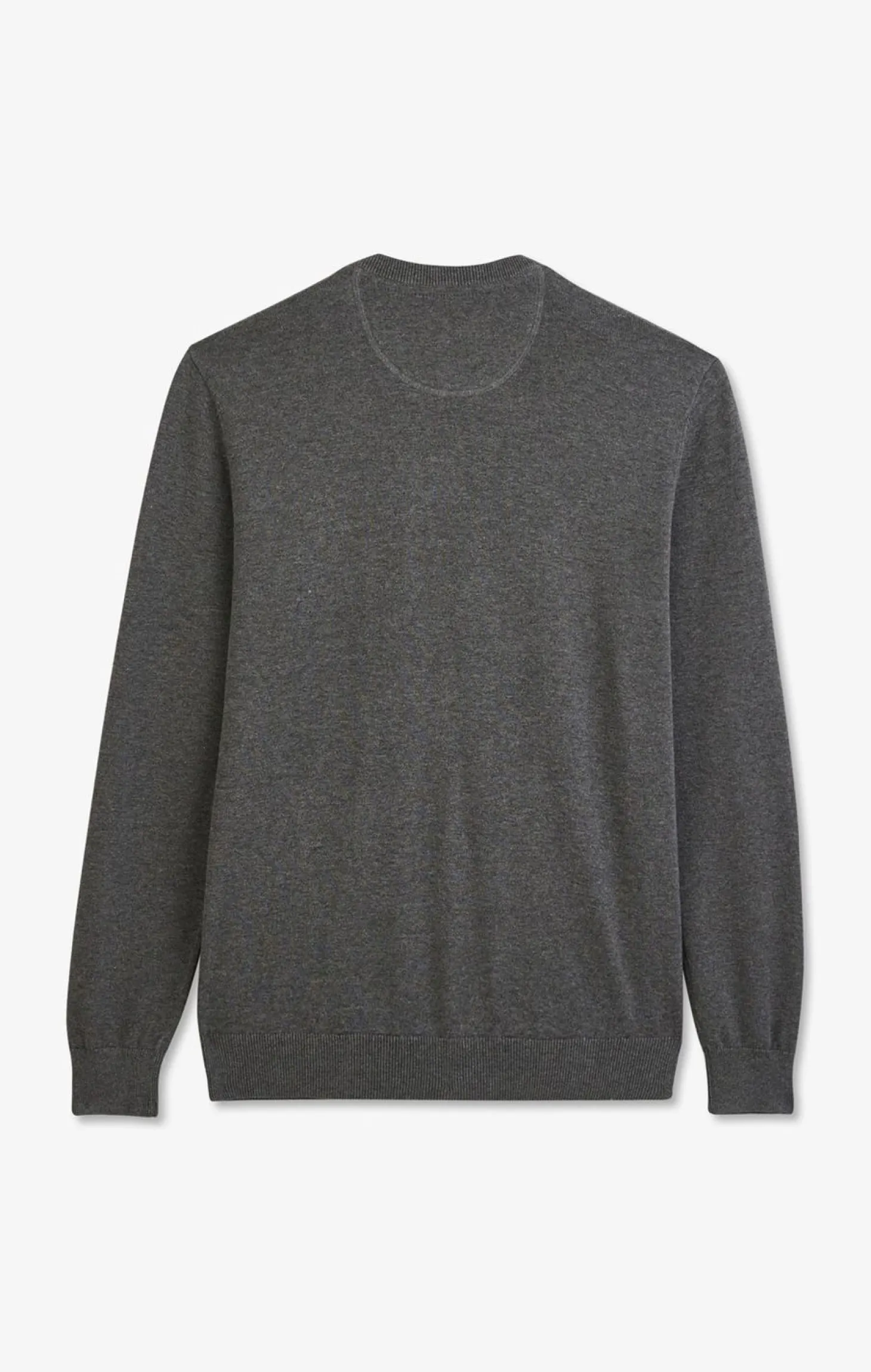 Pull Gris A Col V En Coton