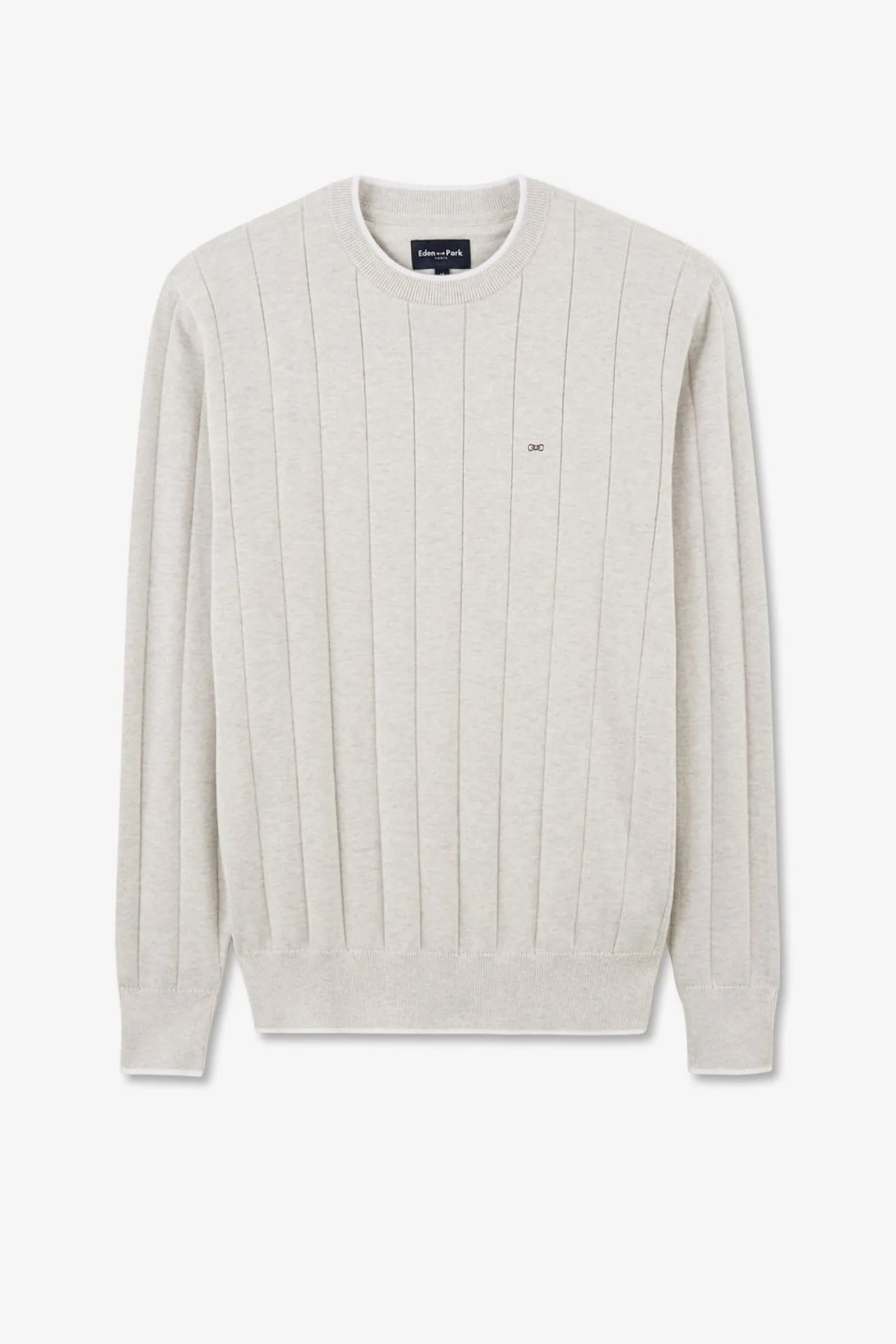 Pull Gris Clair Maille Fantaisie