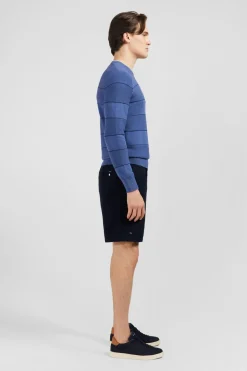 Pull Jeu De Maille Raye Bleu