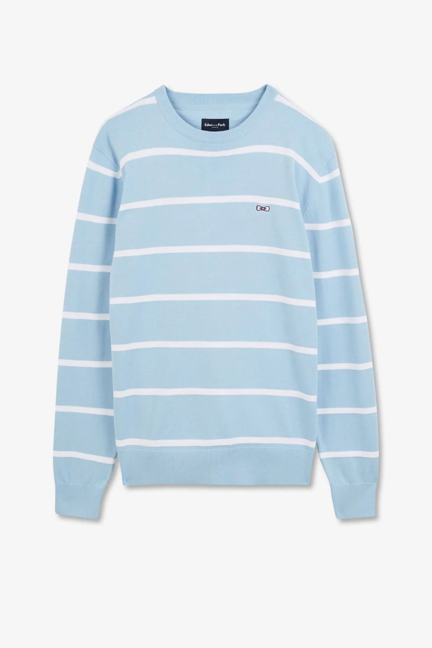 Pull Jeu De Maille Raye Bleu Clair