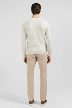 Pull Jeu De Maille Raye Gris