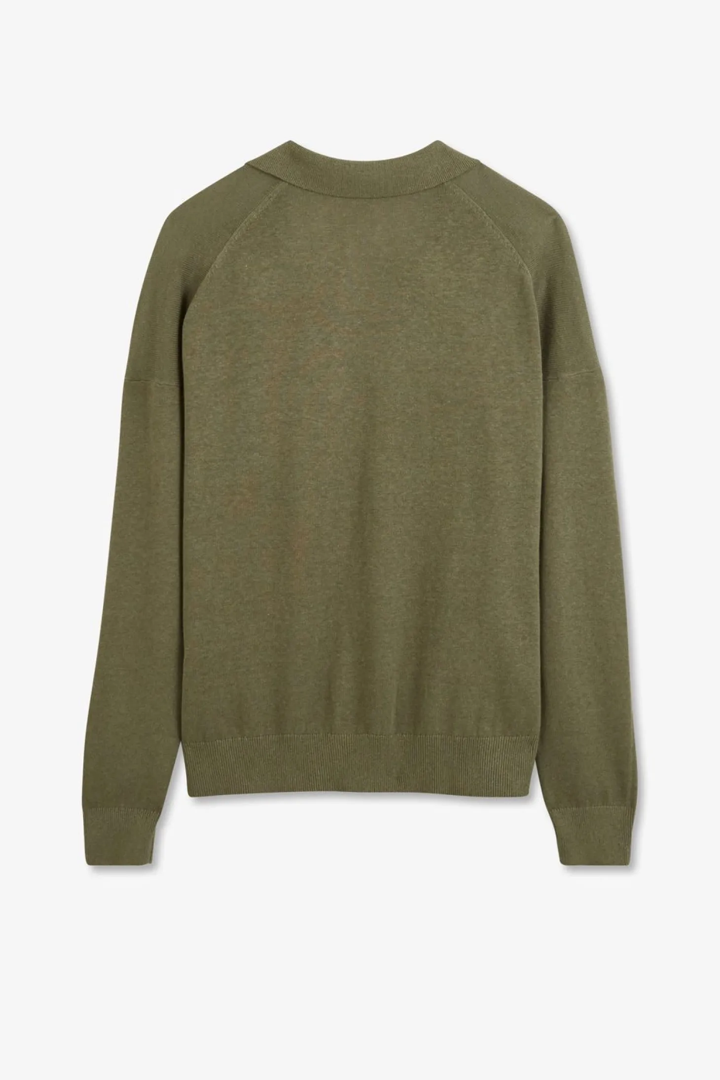 Pull Kaki A Col Polo