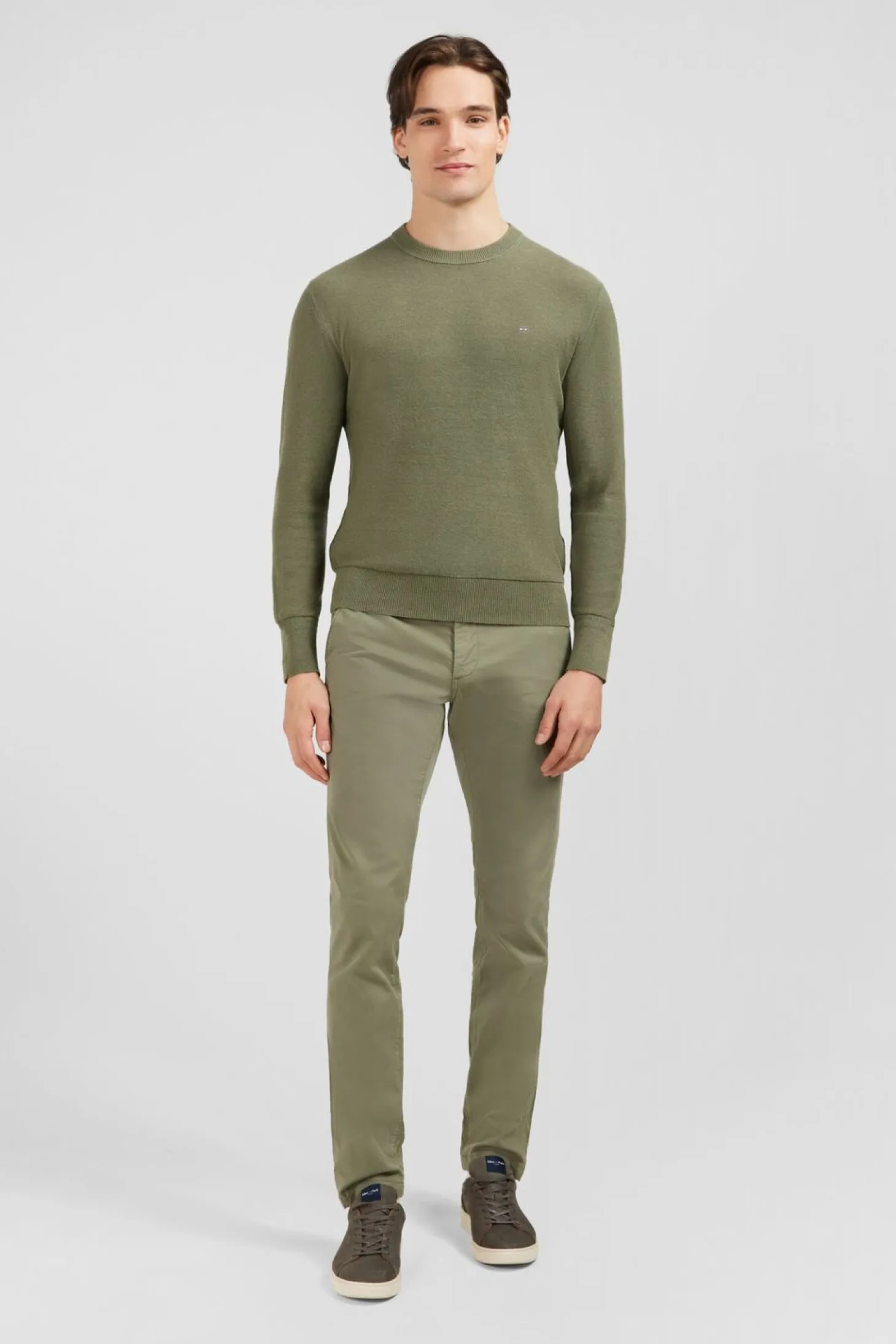 Pull Kaki En Lin Melange