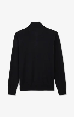 Pull Noir A Col Camionneur En Coton