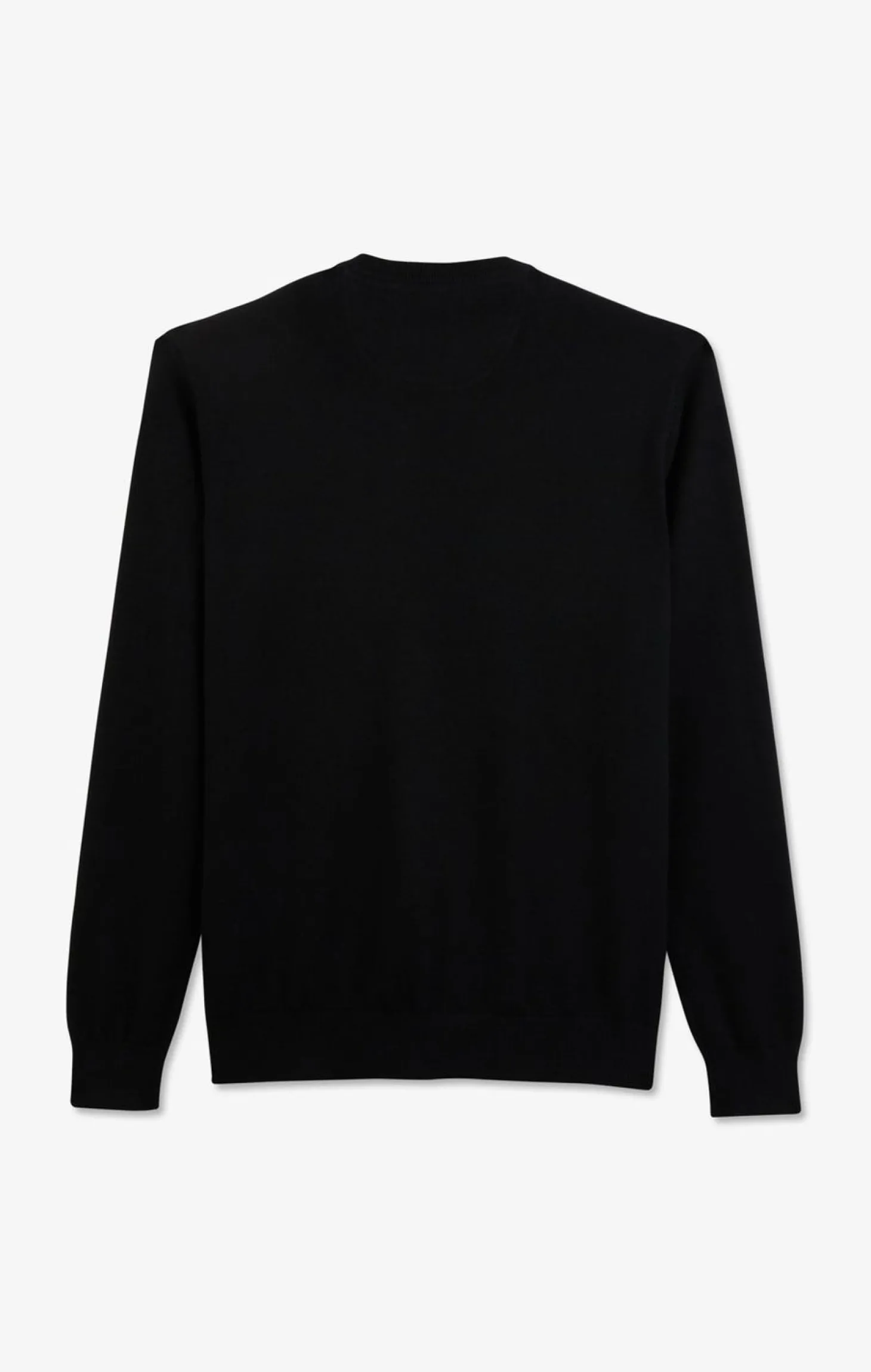 Pull Noir A Col Rond En Coton