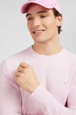 Pull Rose En Lin Melange