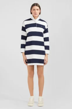 Robe A Larges Rayures Bicolores