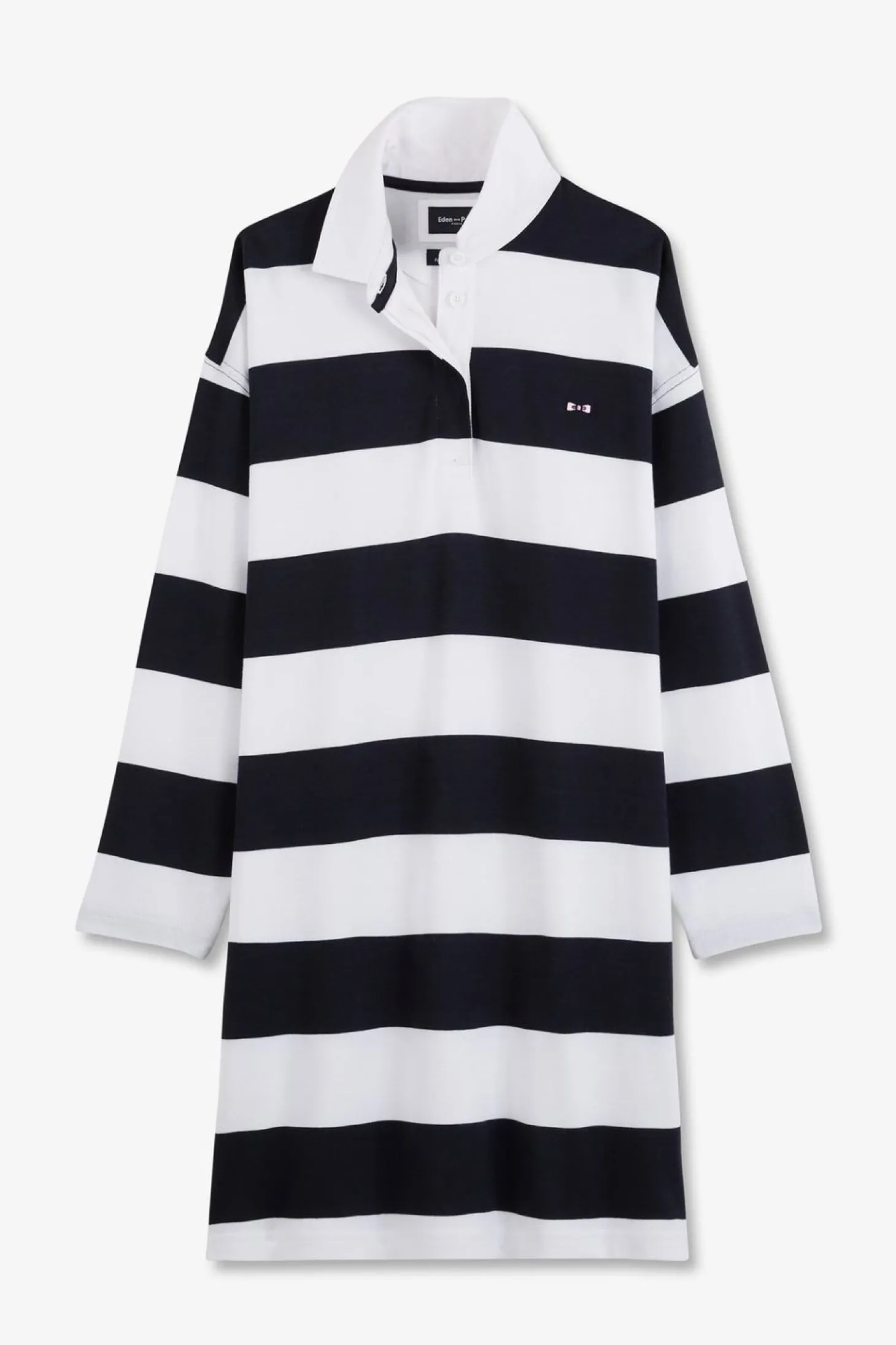 Robe A Larges Rayures Bicolores