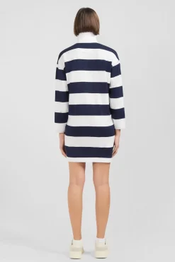 Robe A Larges Rayures Bicolores