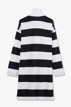 Robe A Larges Rayures Bicolores
