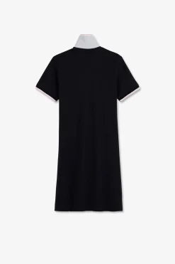 Robe Bleu Fonce A Col Polo