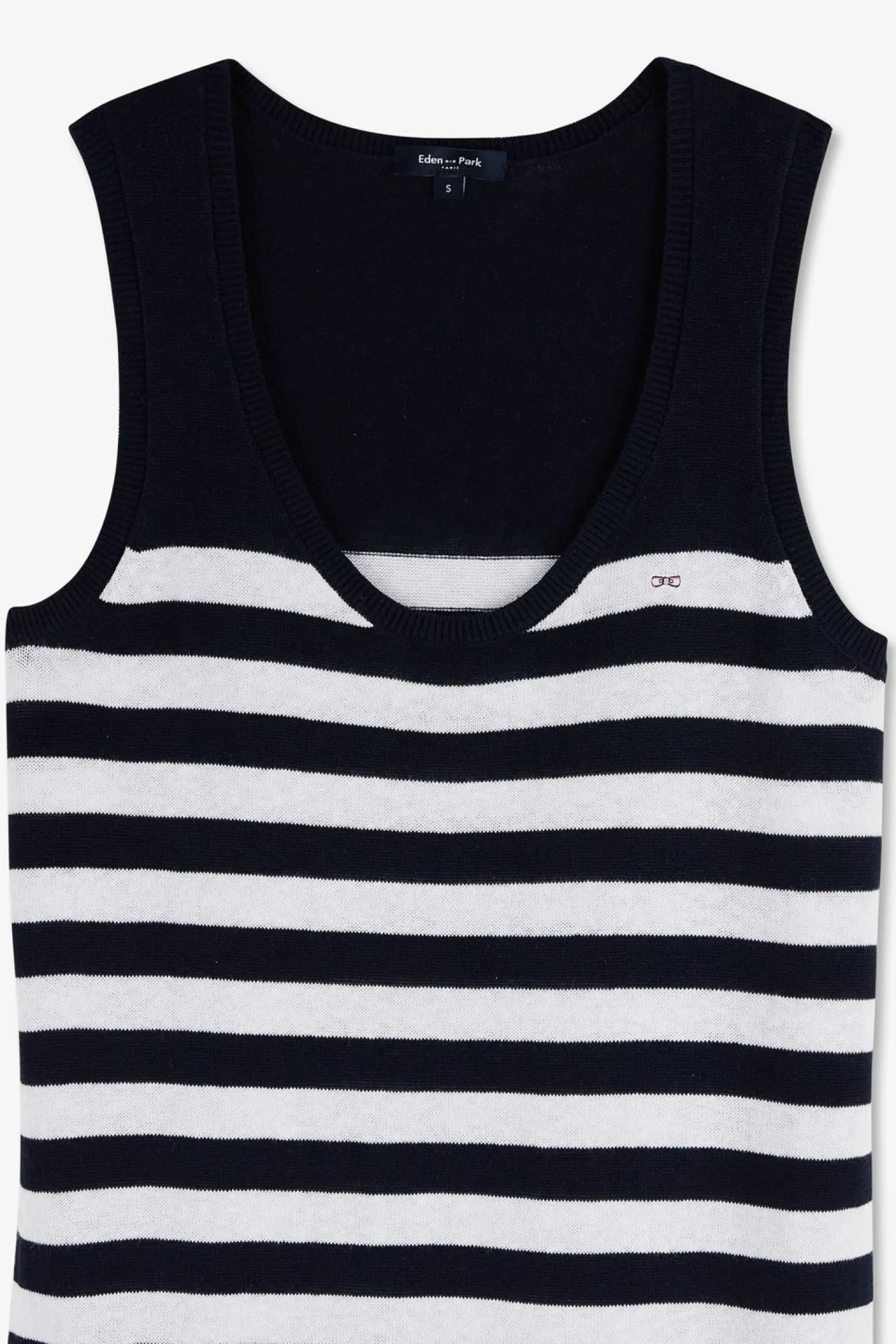Robe Debardeur Mariniere Marine Et Blanche En Lin Et Coton