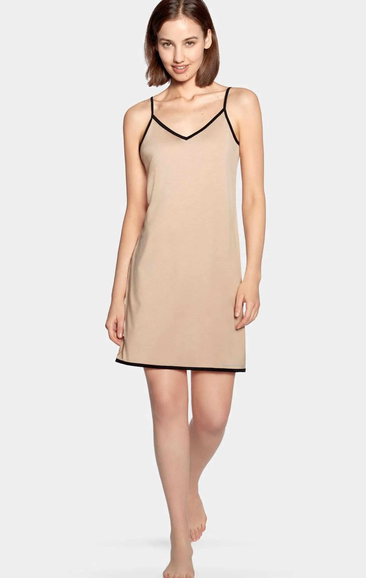 Robe Nuisette Rose En Lyocell Stretch
