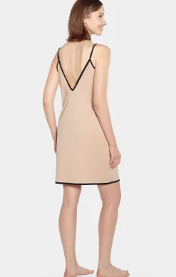 Robe Nuisette Rose En Lyocell Stretch