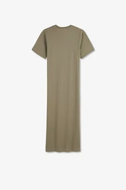 Robe T-Shirt Beige En Coton Pima