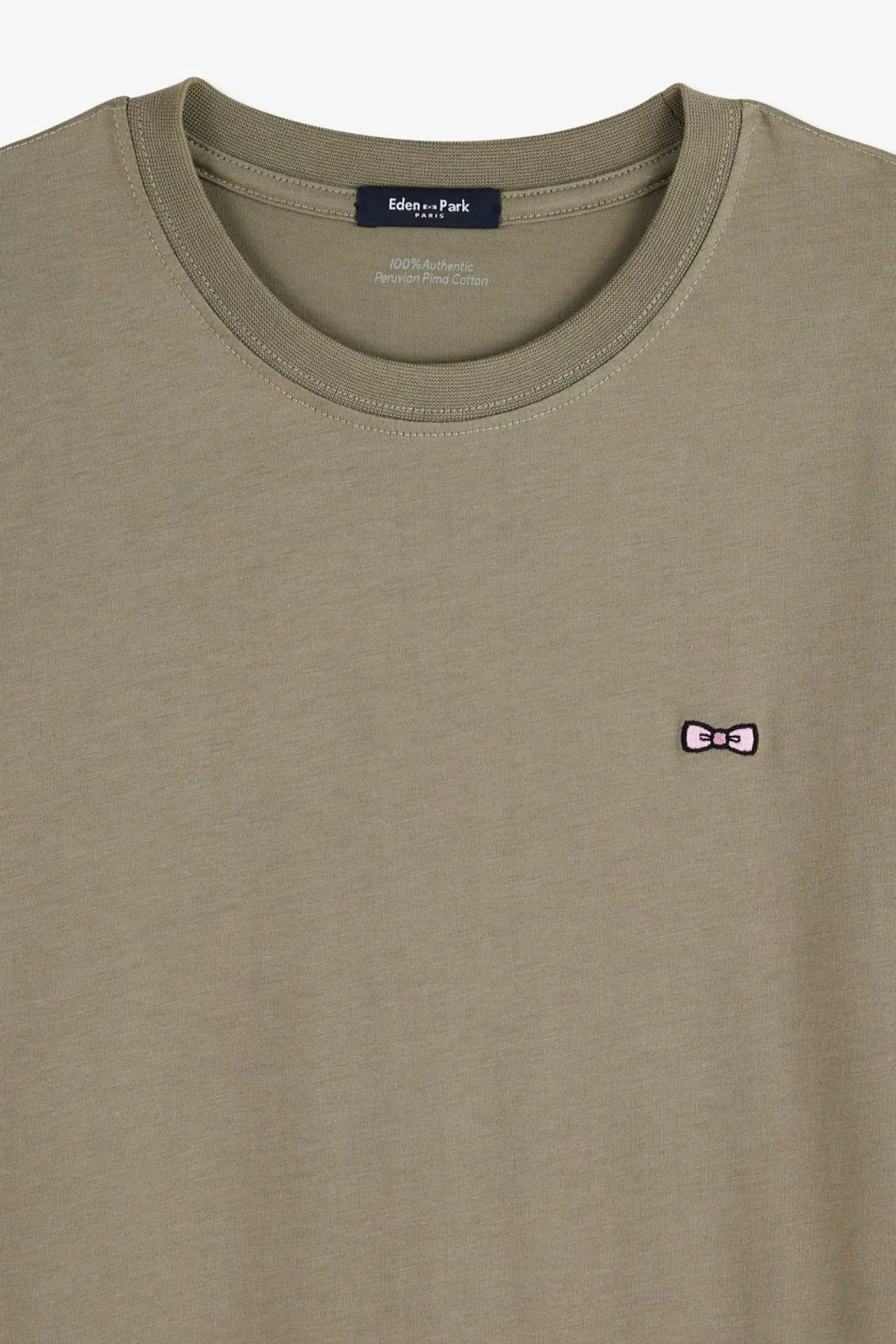 Robe T-Shirt Beige En Coton Pima