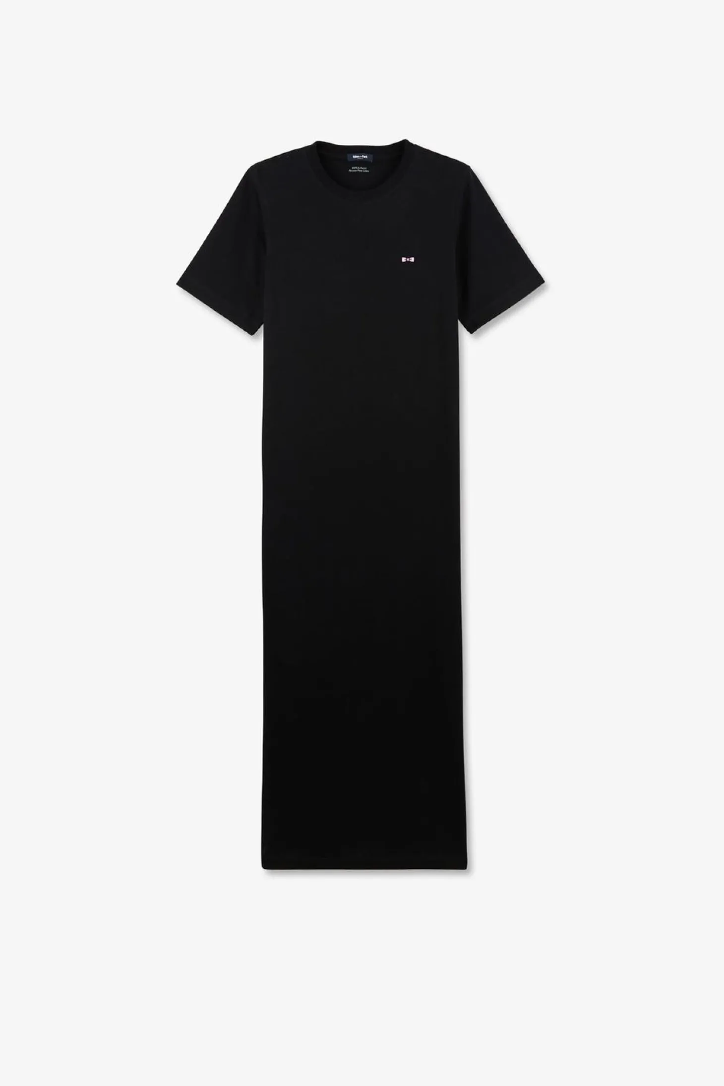 Robe T-Shirt Noire En Coton Pima