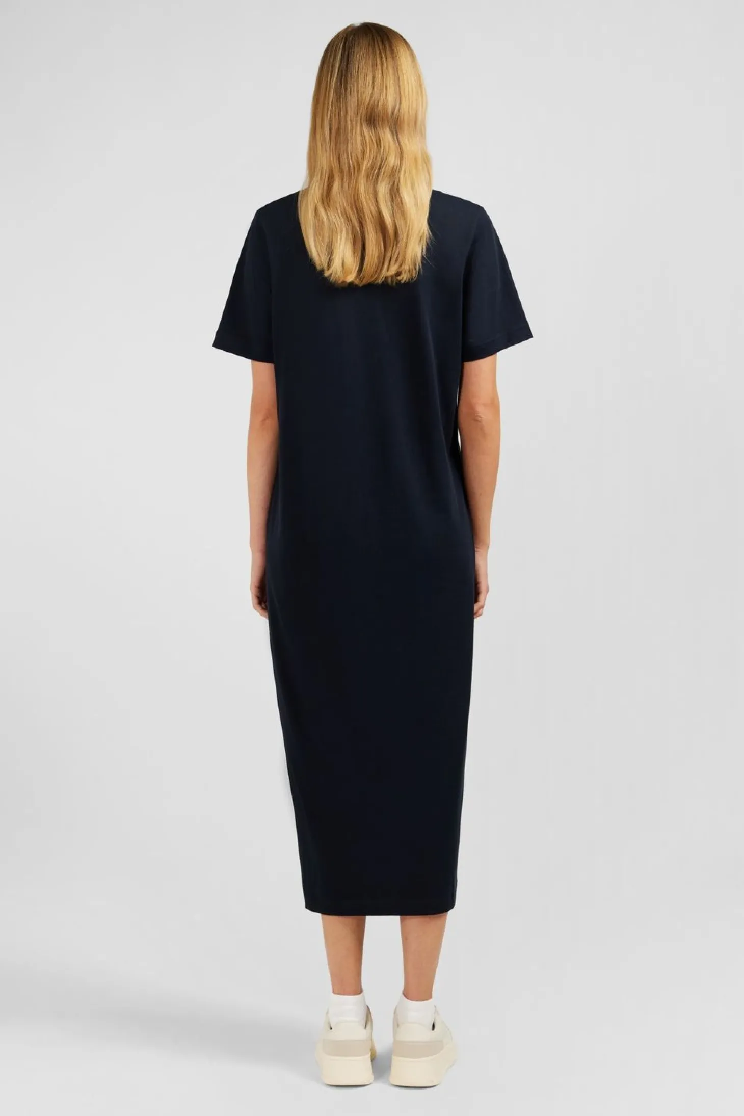 Robe T-Shirt Noire En Coton Pima