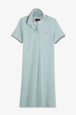 Robe Verte A Col Polo