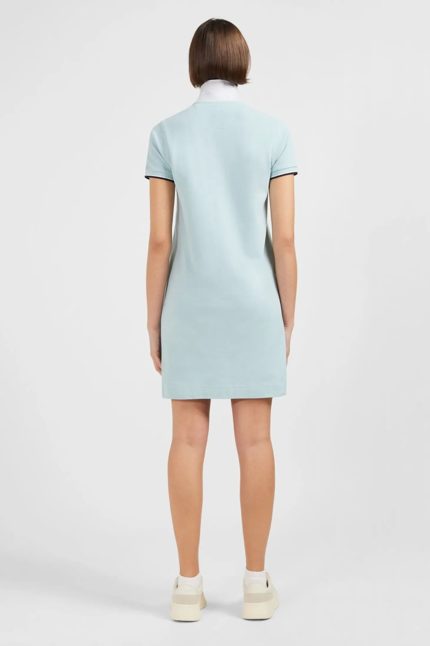 Robe Verte A Col Polo