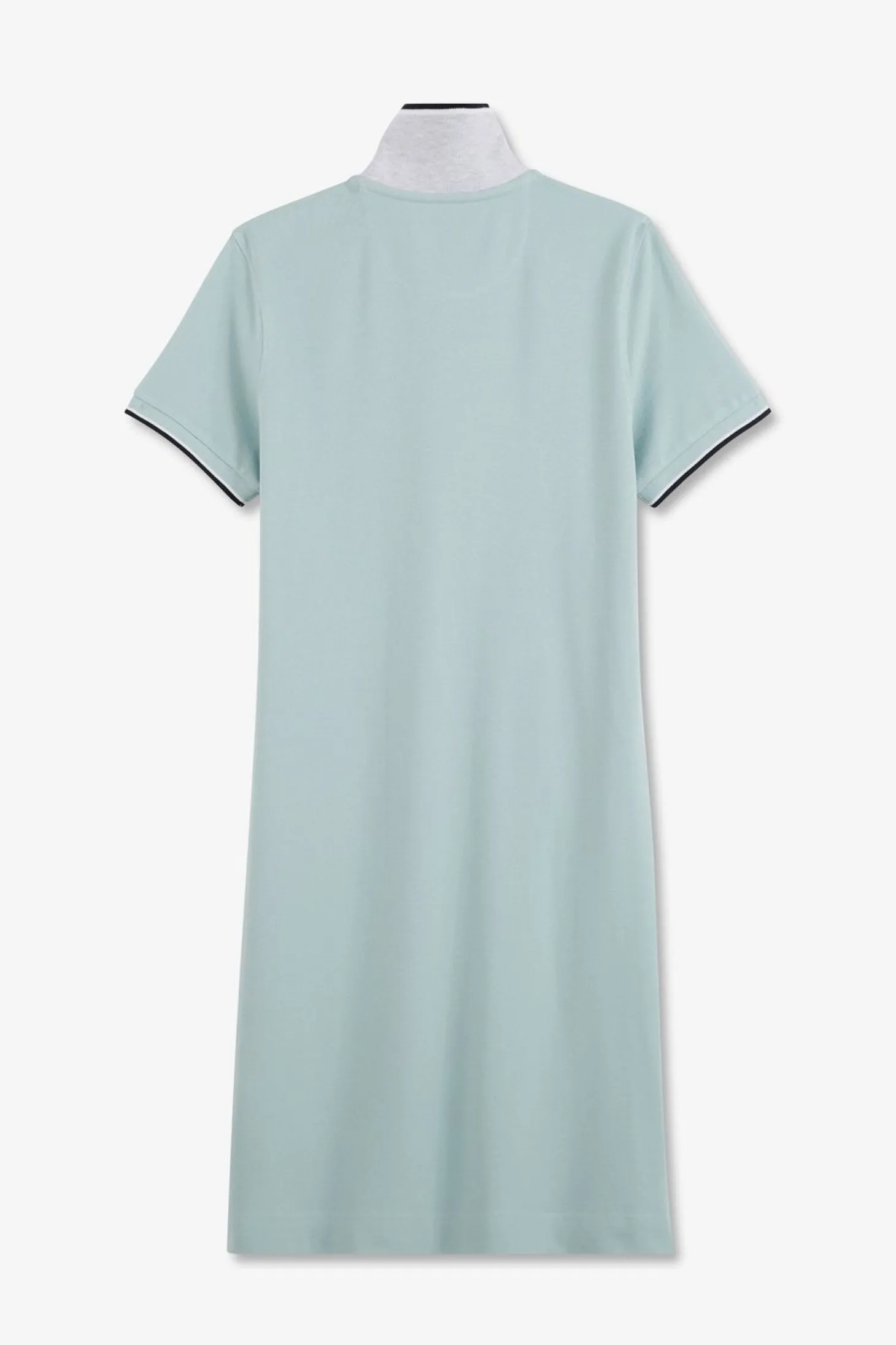 Robe Verte A Col Polo