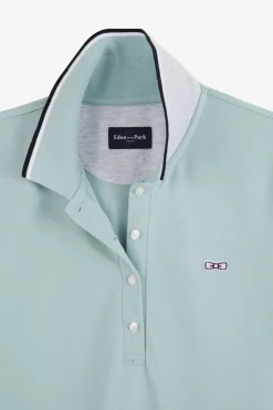 Robe Verte A Col Polo