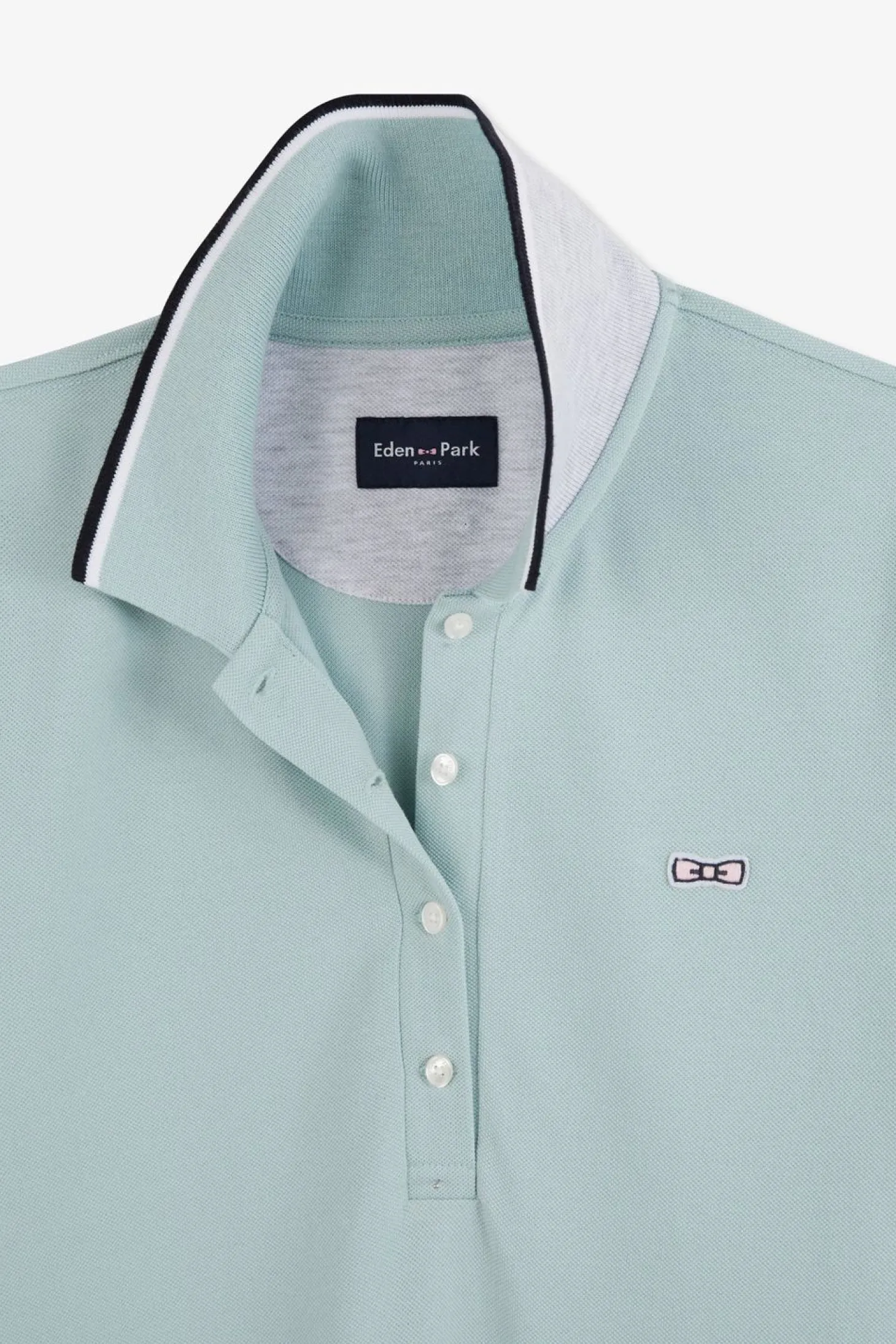 Robe Verte A Col Polo