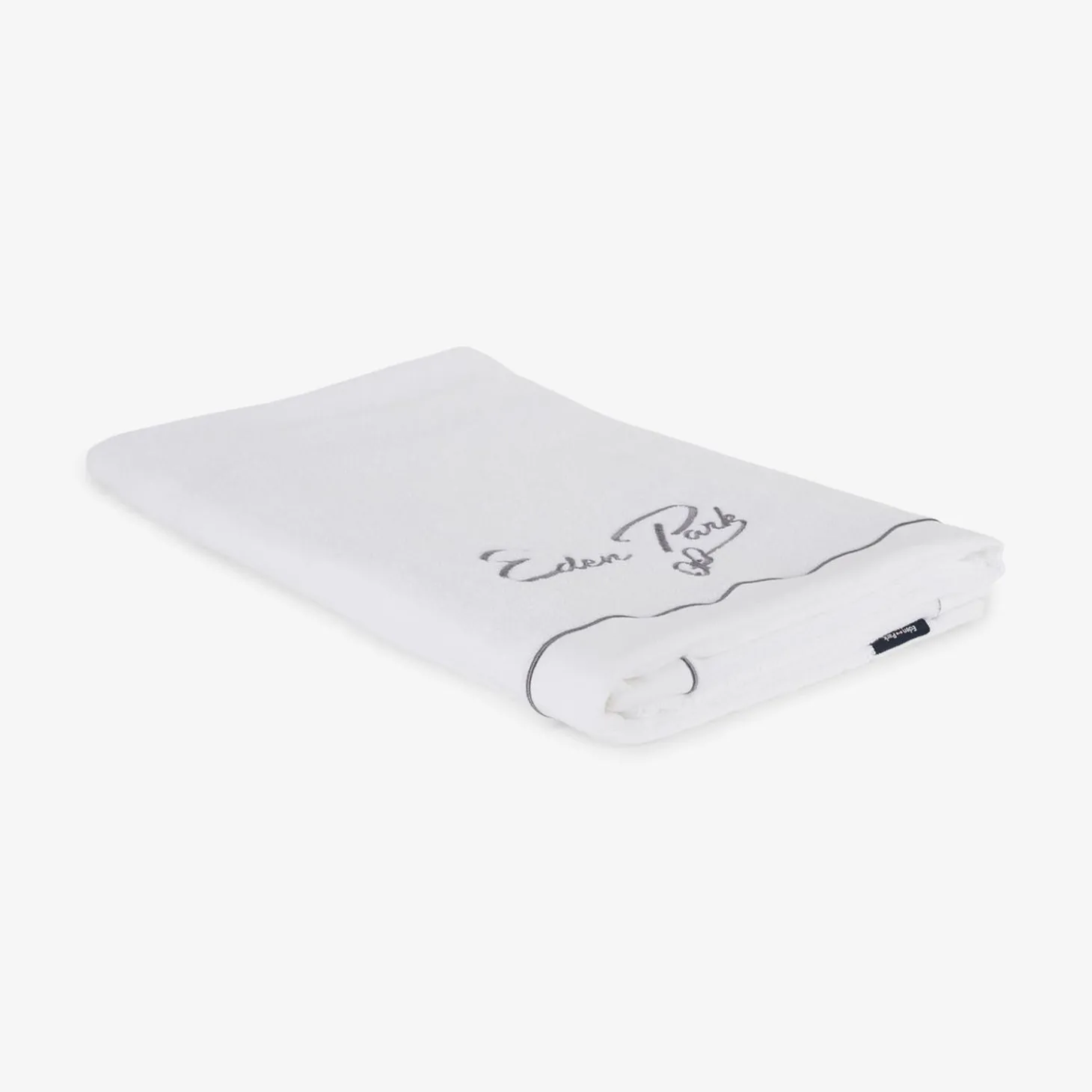 Serviette De Bain A Broderie Blanche
