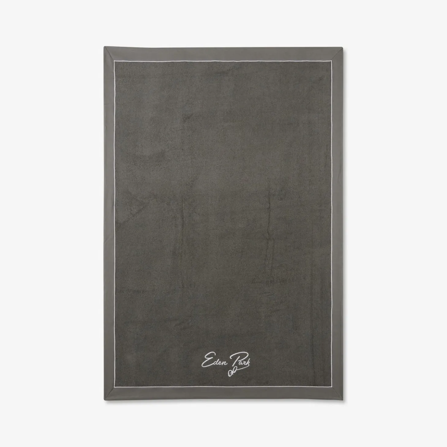 Serviette De Bain A Broderie Grise