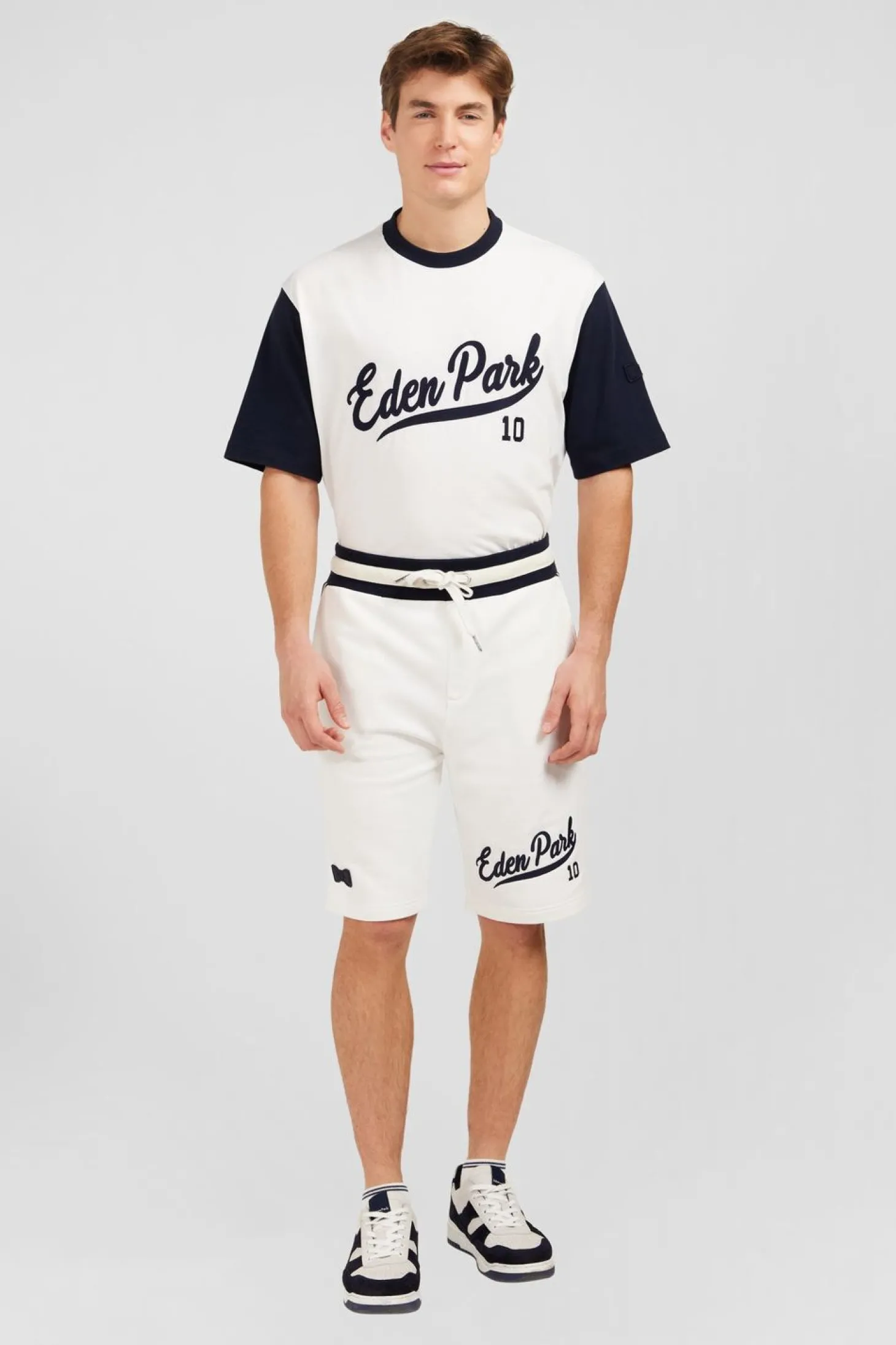 Short Blanc A Details Brodes