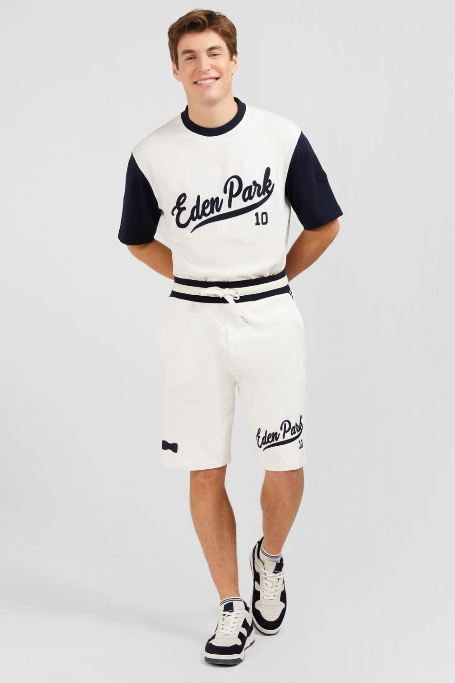 Short Blanc A Details Brodes