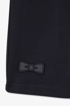 Short Bleu Marine A Details Brodes