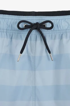 Short De Bain A Rayures Bleu Ciel