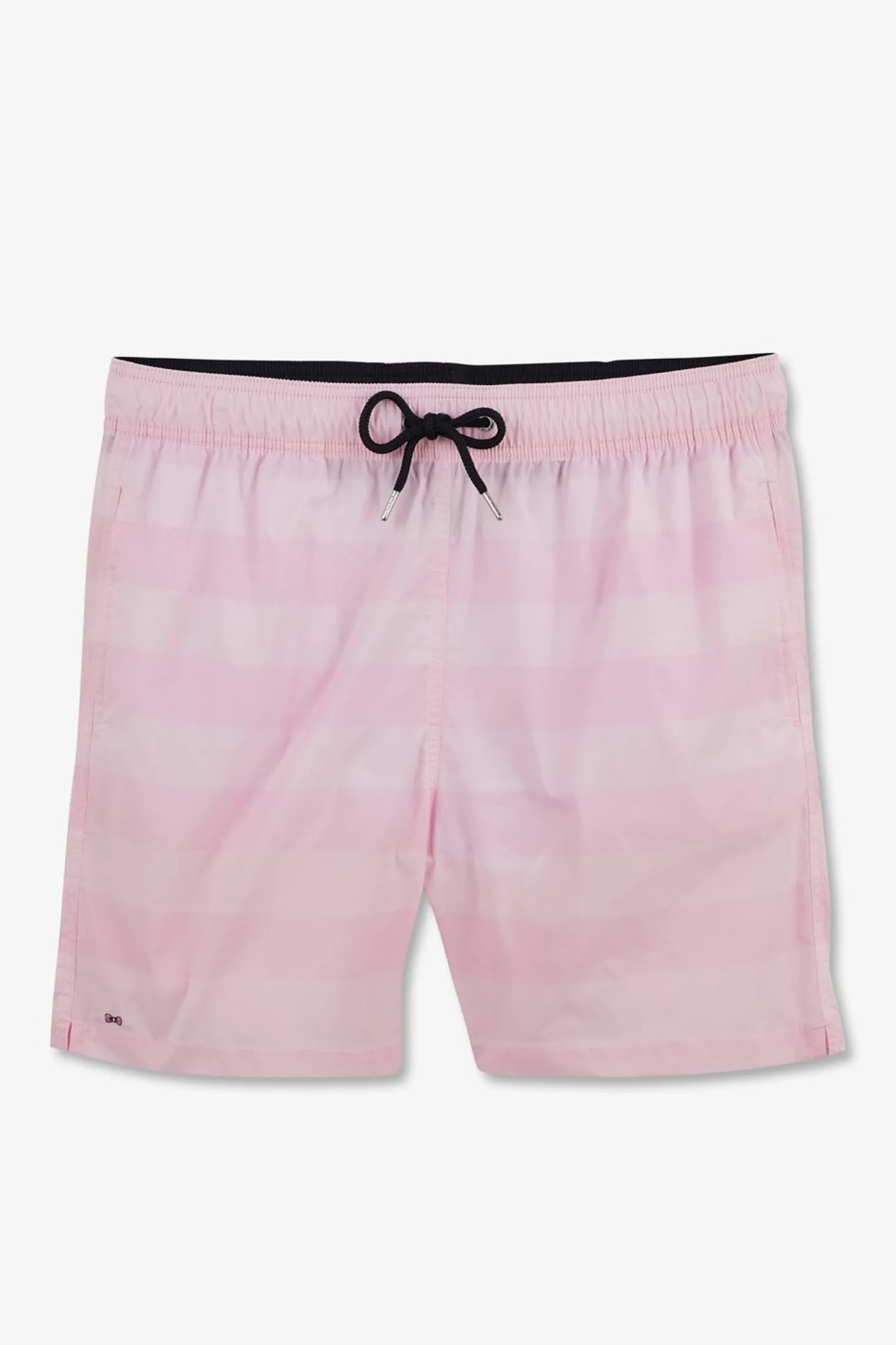 Short De Bain A Rayures Rose