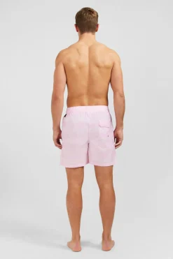 Short De Bain A Rayures Rose