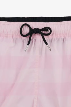 Short De Bain A Rayures Rose