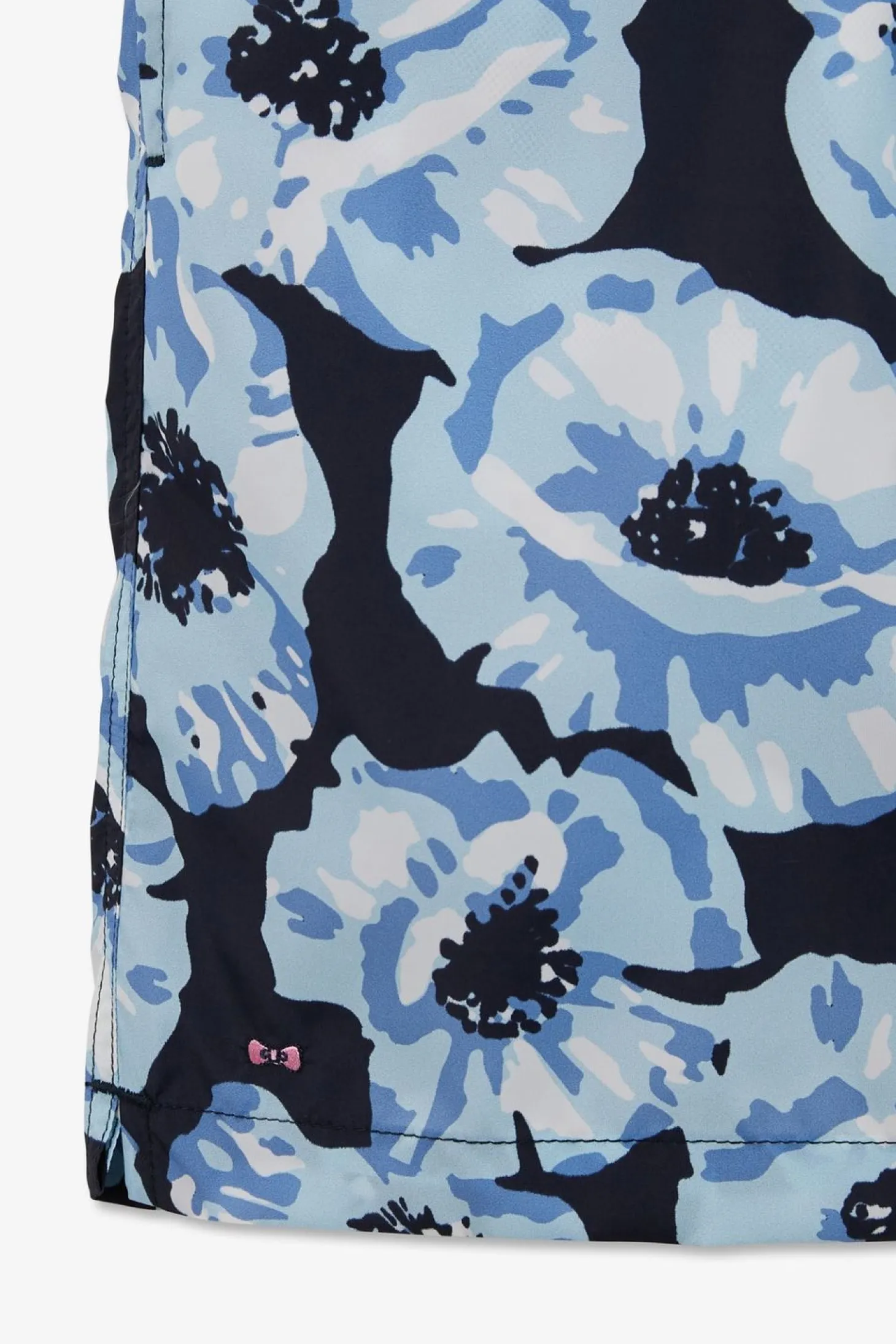 Short De Bain Bleu Imprime Exclusif Fleurs